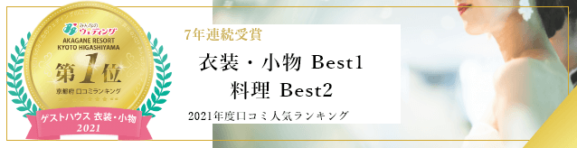 みんなのウエディング 口コミランキング受賞